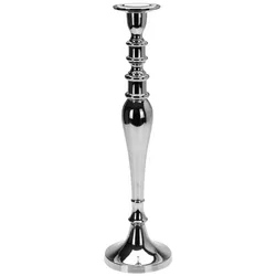 XL Dekorativer und schwerer Kerzenleuchter Metall Silber 48cm Mod3