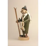 KWO Räuchermann schlanker Skifahrer 27 cm