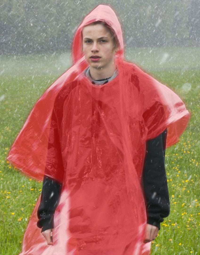 BasicNature Festival / Notfall Poncho     rot