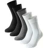 SCHIESSER Socken Bluebird 5er Pack Schwarz/Grau/Weiß 43-46