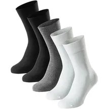 SCHIESSER Socken Bluebird 5er Pack Schwarz/Grau/Weiß 43-46