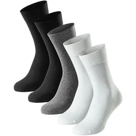 SCHIESSER Socken Bluebird 5er Pack Schwarz/Grau/Weiß 43-46