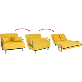 Mendler Schlafcouch Stoff 1-Sitzer Gelb