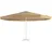 vidaXL Ersatzbezug Sonnenschirm Polyester 500 cm Taupe