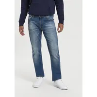 H.I.S. H.I.S Straight-Jeans »DIX«, gerade Beinform, niedrige Leibhöhe, Used-Waschung