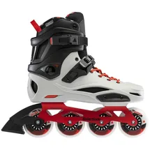 Rollerblade RB PRO X, Herren Inline Skates, robuster Schalenschuh, Grau/Rot, Gr. 40.5