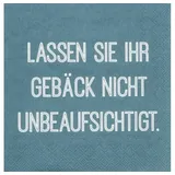 räder [SA2025/08] Cocktailserviette 25x25cm, Lassen Sie Ihr Gebäck nicht unbeaufsichtig t" blau