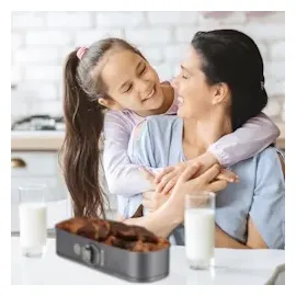 Relaxdays Springform Kastenform, eckig, antihaft, Flachboden, Königskuchen, Rührkuchen, Backform, 31 x 12 cm, anthrazit