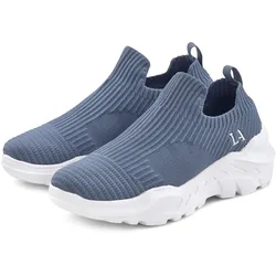 LASCANA Sneaker Damen - veganer, sportiver Halbschuh zum Reinschlüpfen, blau