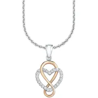 s.Oliver Kette mit Anhänger Herz Unendlichkeitsschleife/Infinity« mit Zirkonia (synth.)