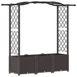 vidaXL Hochbeet mit Rankgitter und Dach 164 x 40 x 142 cm Braun