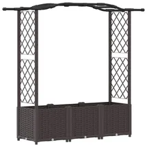 vidaXL Hochbeet mit Rankgitter und Dach 164 x 40 x 142 cm Braun