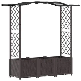 vidaXL Hochbeet mit Rankgitter und Dach 164 x 40 x 142 cm Braun