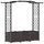 vidaXL Hochbeet mit Rankgitter und Dach 164 x 40 x 142 cm Braun