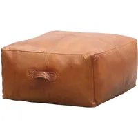 Marrakesch Orient & Mediterran Interior Pouf Vintage Sitzkissen Hocker aus Leder 60 x 30 x 60 cm