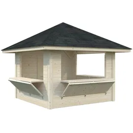 Palmako Bianca Verkaufsstand 3 x 3 m Naturbelassen