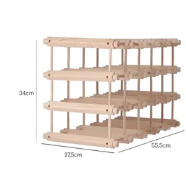 Wellhome Buchenholz-weinregal für 20 Flaschen