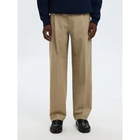 Selected 220 FINN FLEX Loose Fit Bundfaltenhose mit Gürtelschlaufen