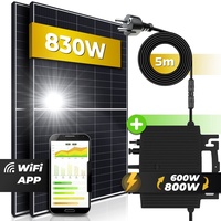 Solaranlage 830W Balkonkraftwerk HERF Wechselrichter 800W Steckerfertig 2x415W