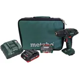 Metabo BS 18 Akku Bohrschrauber 18 V 48 Nm + 1x LiHD Akku 4,0 Ah + Ladegerät + Bitbox + Tasche