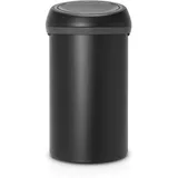 Brabantia Großer Mülleimer mit Touch-Funktion, Stahl, Mineral Mondlicht Schwarz, (60L) UK