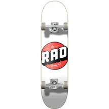Rad Unisex – Erwachsene Logo Progressive Skateboard, Weiß, 8"