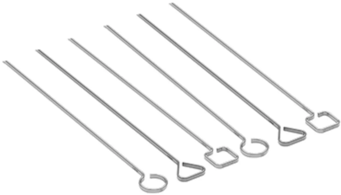 CADAC Signature BBQ-Spieß-Set - 6 Spieße - 3 Marker - 30cm - Edelstahl