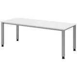 B.M. Schreibtisch Q-Serie Weiß / Silber