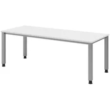 B.M. Schreibtisch Q-Serie Weiß / Silber