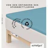 schlafgut Pure Topper Baumwolle 90 x 190 - 100 x 220 cm petrol mid
