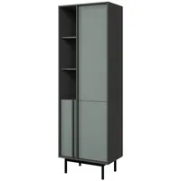 Mirjan24 Standregal Metall 63x195x43 cm Anthrazit/Grün