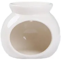 Whakano Duftlampe für ätherische Öle,Aromalampe aus Keramik Diffusor,Elegantes Duftlampe,Teelicht für Duftwachs und Duftöl Lampe,Aromabrenner für Schlafmittel Entspannung Meditation Verwendet,Weiß