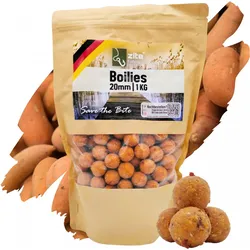 Boilies Karpfen Angeln 1kg Süßkartoffel-Chilli 20mm Karpfenköder EINHEITSFARBE 1