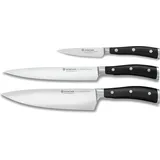 Wüsthof Classic Ikon Messerset 3-tlg. Schwarz/Silber