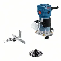 Bosch Kantenfräse GLF 55-6 inkl. 2x Einmaulschlüssel, 1x Spannzange, Parallelanschlag, Führungsrolle