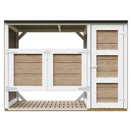 TIMBELA Mülltonnenbox M981A 217 x 159 cm braun