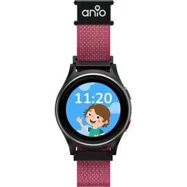 Anio 6 BT 43,90 mm Kunststoffgehäuse Hibiscus Klettverschluss rot S