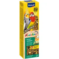 Vitakraft Vogel-Ergänzungsfutter Kräcker Honig und Eukalyptus 2 Stück (180 g)