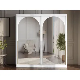 Mirjan24 Schiebetürenschrank Modin 200 x 216 x 65 cm Weiß/Gold