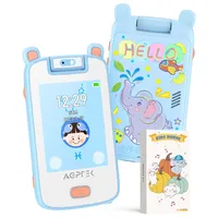 AGPTEK 2,8 Zoll Kinder Handy mit Musik und Spiel, 32GB Kinder Kamera, Kinder Spielzeug mit großer Touchscreen, 12 Spiele Rechner Schrittzähler, MP3, Weihnachten Geschenk für Junge Mädchen, Blau