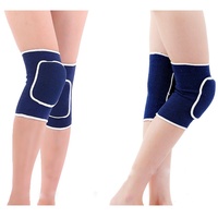 fletion Unisex Atmungsaktiv thicked Crashproof Antislip Dance Volleyball oder andere Sportarten Schaumstoff Baumwolle Knieschoner Kniebandage Knie Ärmel Korsett Protektor Pad Wrap Tape für Volleyball, Dancing Einheitsgröße dunkelblau