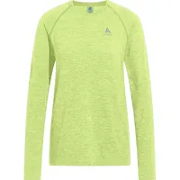 Odlo Crew Essential Seamless Langarm-t-shirt - shadow lime melange