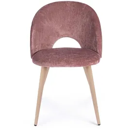 BIZZOTTO Esszimmerstuhl Linzey Samt rosa 4er Set