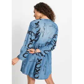 bonprix Midikleid Jeanskleid Blau 46