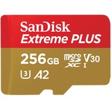 SanDisk Extreme Plus microSDXC UHS-III R200/W140 + SD-Adapter 256 GB