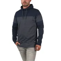 !Solid Hoodie mit Musterung Blau S