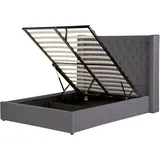 Beliani Beliani, Bett mit Stauraum Samtstoff Lubbon 140 x 200 cm