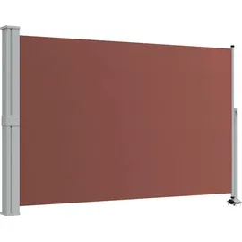 vidaXL Seitenmarkise Ausziehbar 160 x 300 cm Braun Polyester