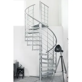 Minka Spindeltreppe Spino 120 cm Durchmesser 305,5 cm Zink