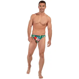 HOM Badeslip Swim Micro Briefs Peacock Blau/Grün L